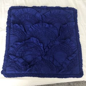 Anthropologie Rivulets Euro Shams (2) in COBALT